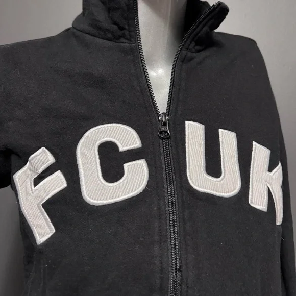 ❌SOLD❌ FCUK French Connection Y2K Zip Up Sweatshirt - Picture 2 of 3